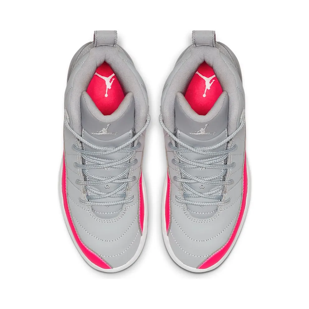 Jordan 12 Retro Wolf Grey Racer Pink (PS) Wolf Grey/Racer Pink-Black (510816-060)