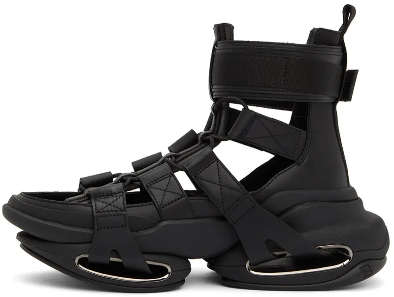Balmain Black B-Bold Sandals (XM1VH286LRZL)