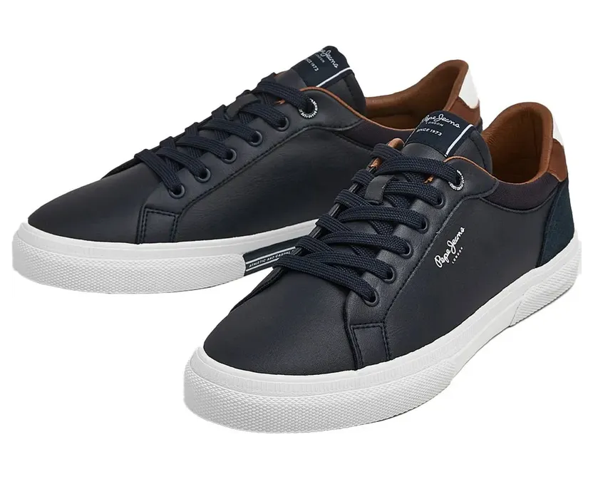 Pepe Jeans PèPè sneaker Navy / Bruin / Wit (PMS30839-595)