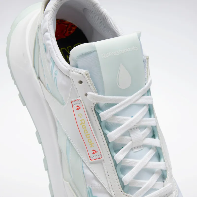 Reebok Hot Ones Classic Leather Legacy Shoes White / Chalk Blue / Neon Cherry