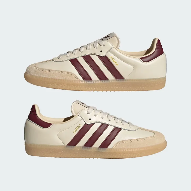 Adidas Samba OG Wonder White / Shadow Red / Gum (JS3830)