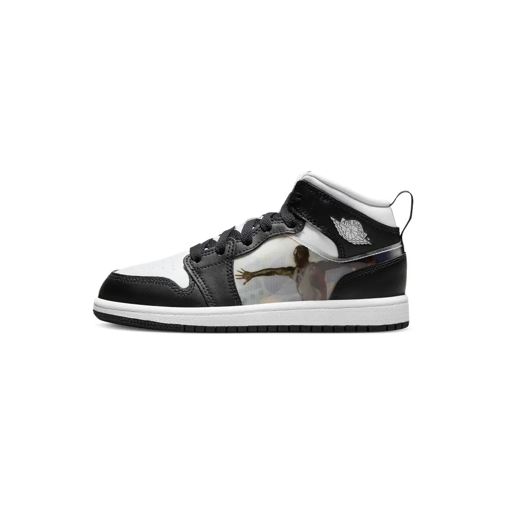 Jordan 1 Mid Younger Kids’ Black (DR9496-001)