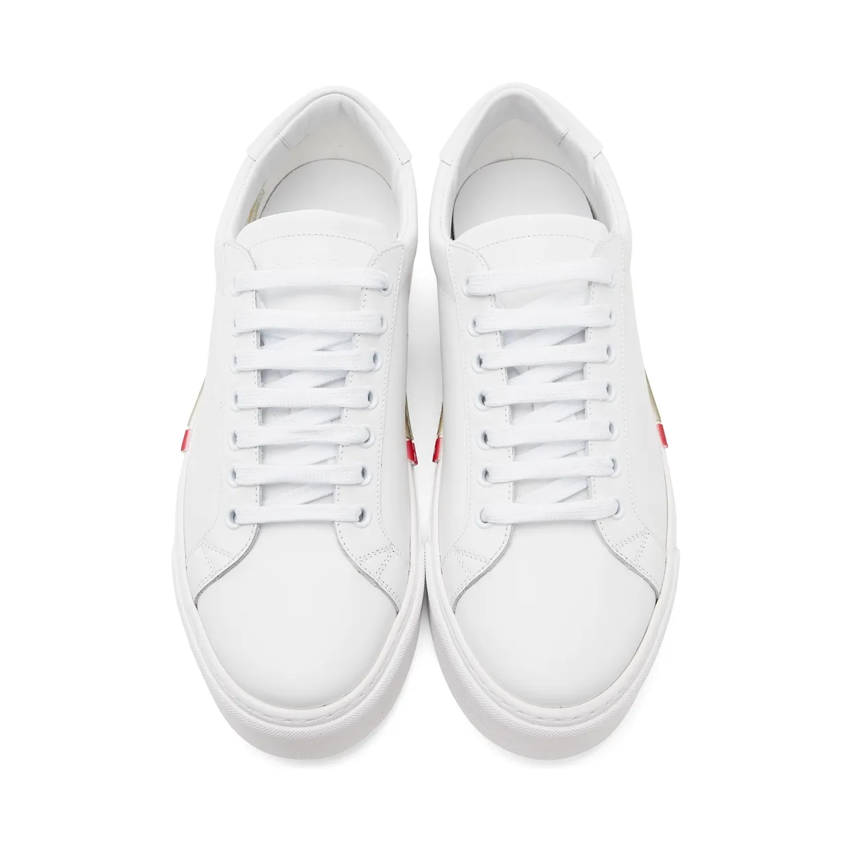 Burberry White Bio-Based Striped Sole Sneakers (8043200) (5)