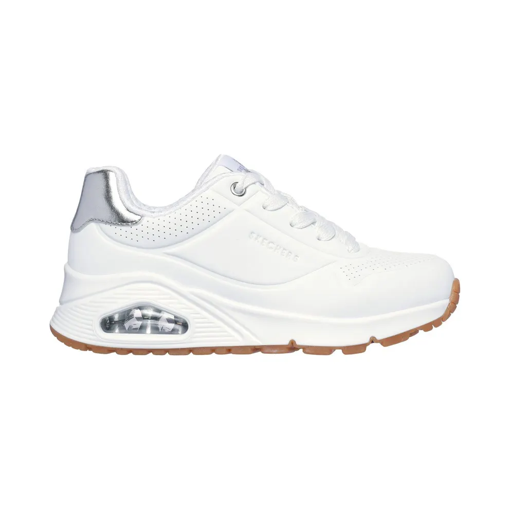 Skechers UNO Gen1 – Shimmer Away Sneaker White/Silver