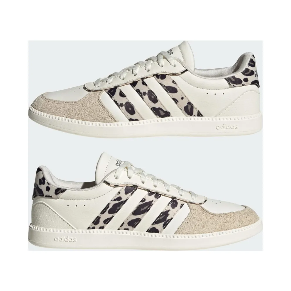 Adidas BREAKNET SLEEK Shoes Core White / Crystal Linen / Khaki Six (KI2639)