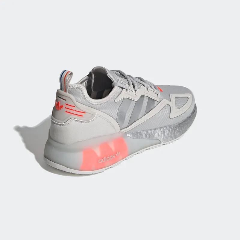 adidas ZX 2K Boost Grey One Solar Red Grey One/Silver Metallic/Solar Red (FX7028)