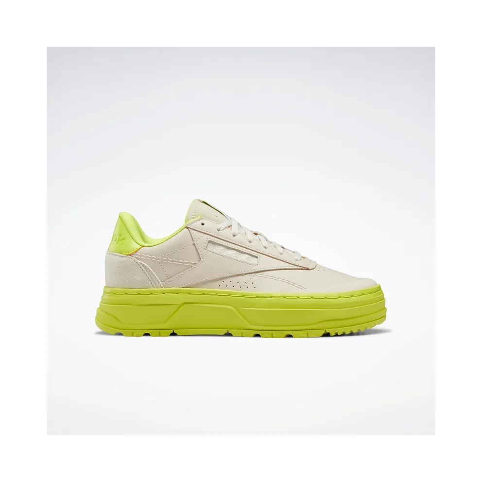 Reebok Club C Double Geo Stucco / Stucco / Acid Yellow (GW5438)