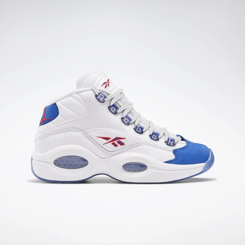 Reebok Question Mid Double Cross (GS) White/Collegiate Royal-Primal Red (Other Brands Other)