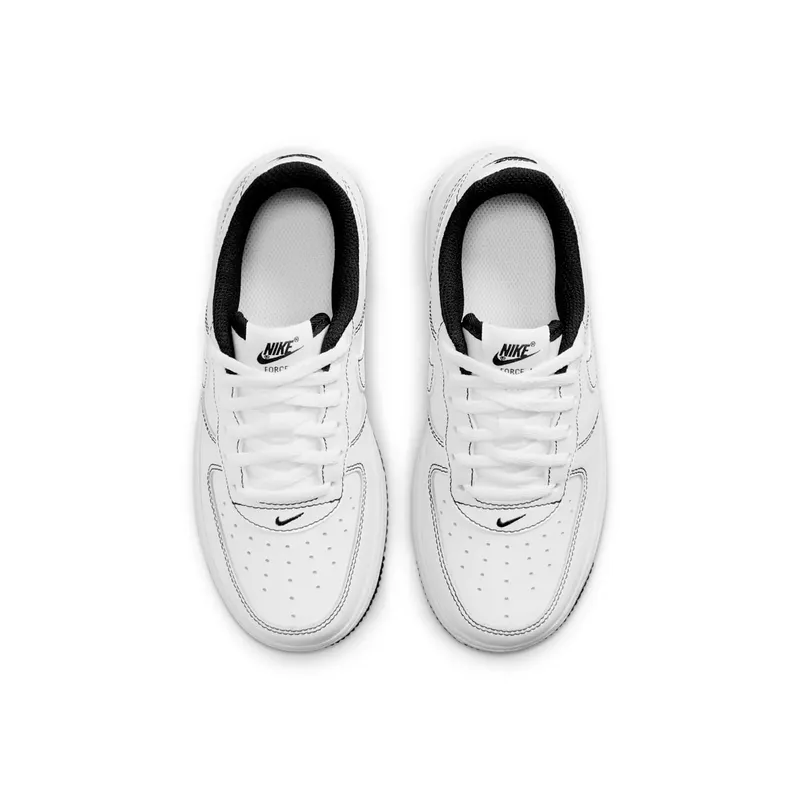 Nike Air Force 1 Low White Black Contrast Stitch (PS) (DC9672-104)