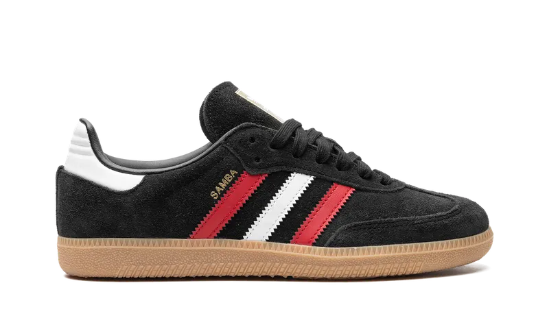 Adidas Samba OG “core black/better scarlet/GUM 3” (IG1824)