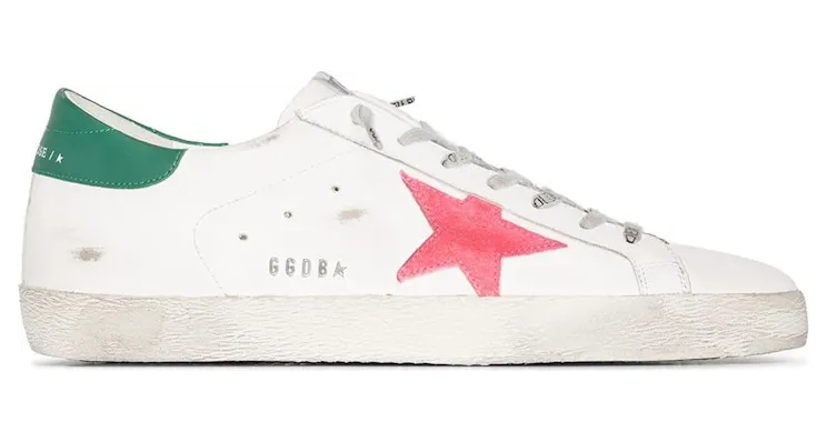 Golden Goose Super-Star White Green Pink (GMF00101F00253410898)
