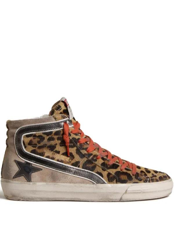 Golden Goose Slide high-top sneakers – Bruin (GWF00116F008006)