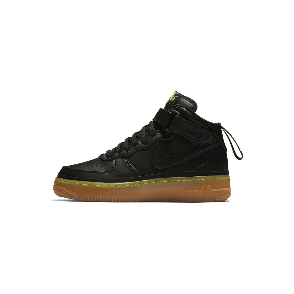 Nike Air Force 1 Mid Black Gum Volt (GS)