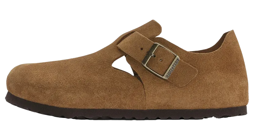 Birkenstock London Suede Leather “Mink – Narrow Fit” (1023650)