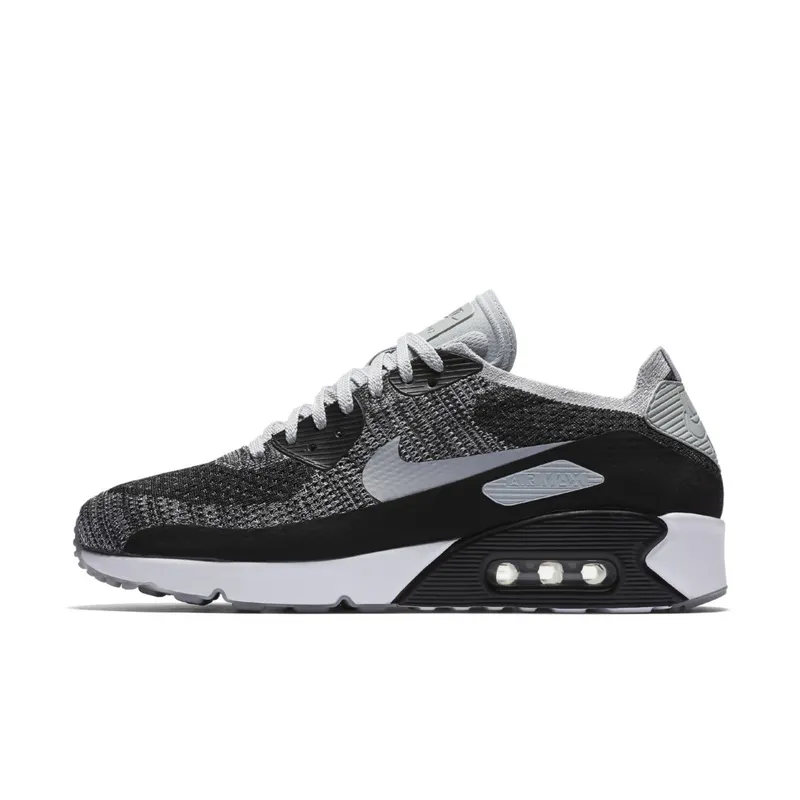 Nike Air Max 90 Ultra 2.0 Flyknit Black Wolf Grey Black/Wolf Grey-Pure Platinum-Dark Grey (875943-005)