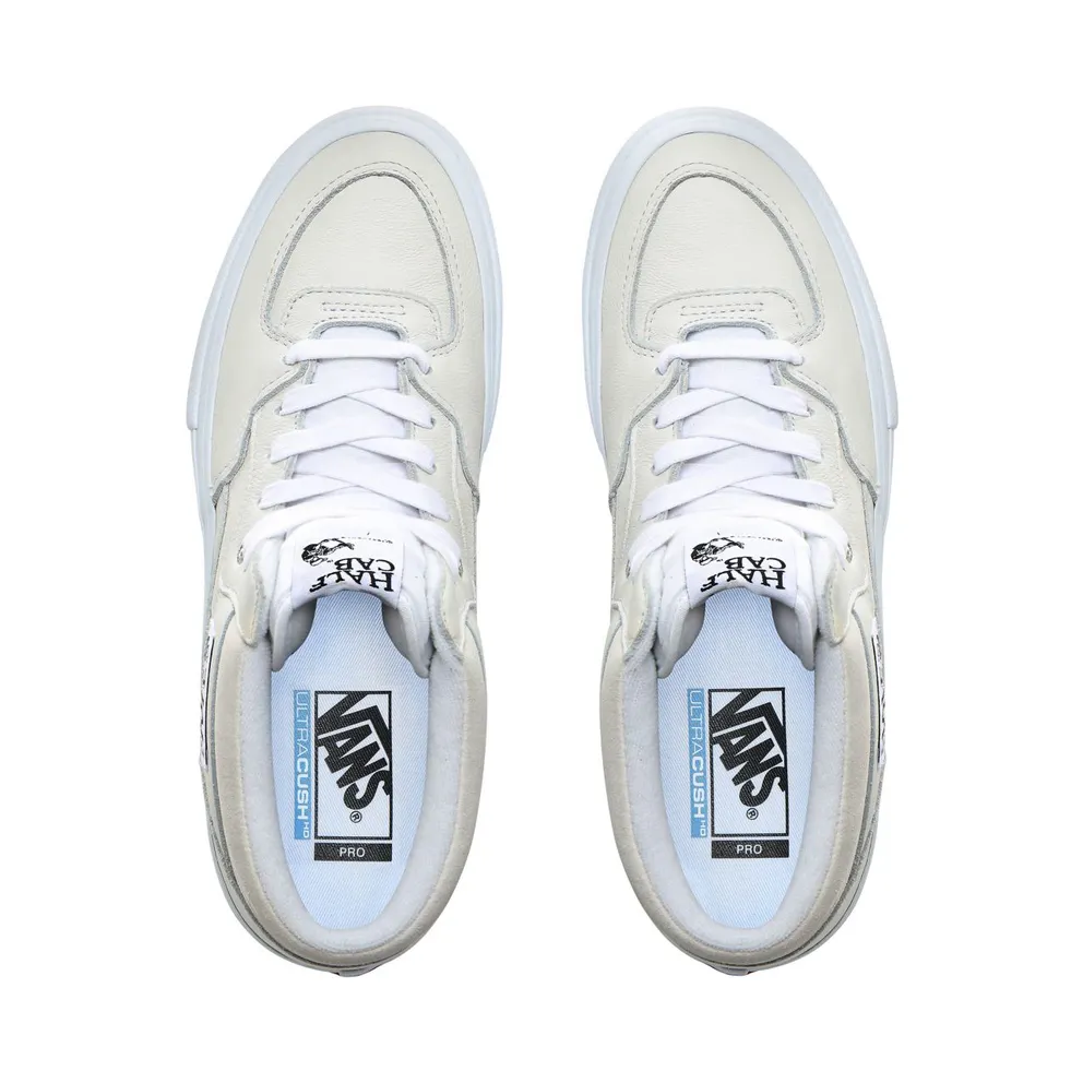 VANS Leren Half Cab Pro Shoes (White)