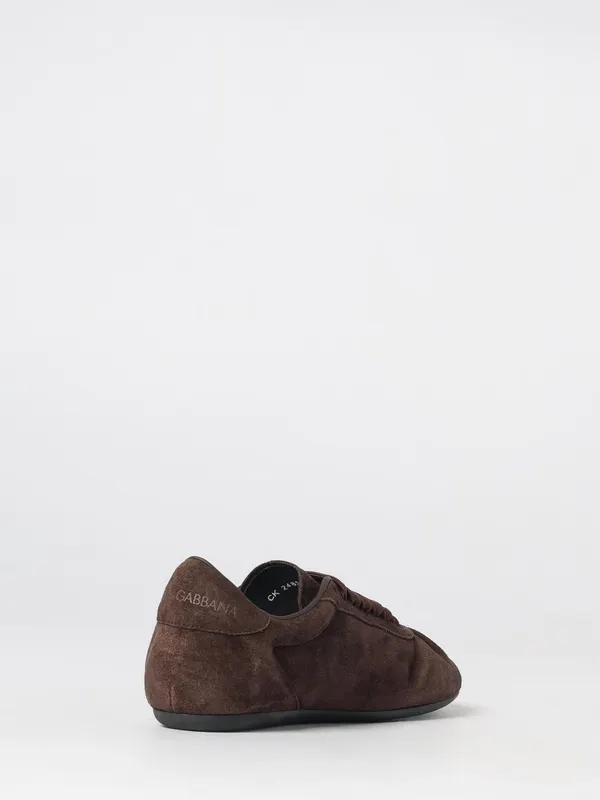 Dolce & Gabbana Suede Low-Top Sneakers with Embossed Logo Ebony (CK2485A058180081) (2)
