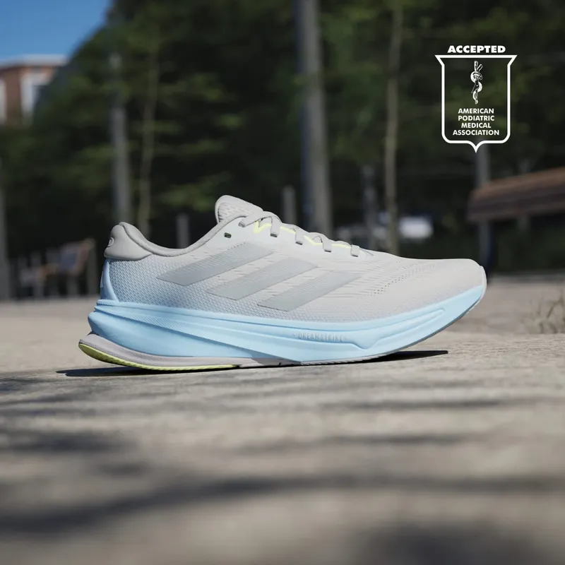 adidas Supernova Rise 2 Grey Matte Silver Glow Blue (JS3046)
