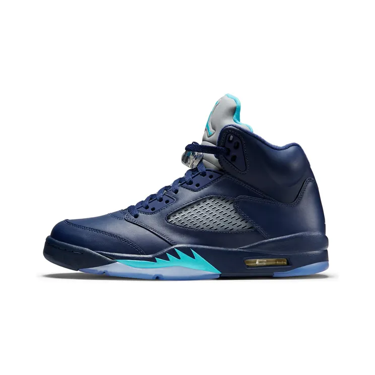 Air Jordan 5 Retro Hornets “Midnight Navy / White / Turquoise Blue” (136027-405)