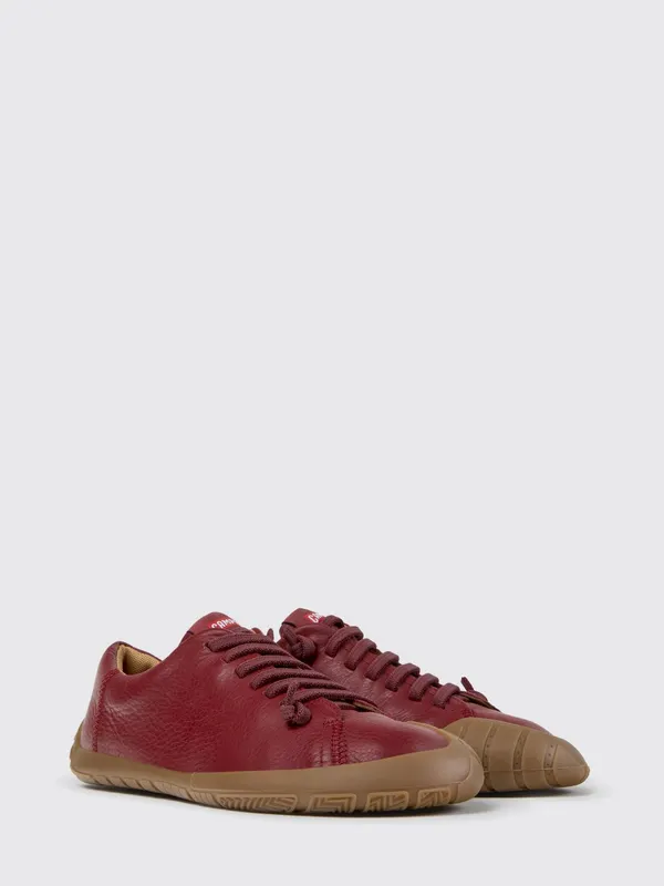 Camper Peu Path+ Grained Leather Slip-On with Elastic Laces Burgundy (K201940-010PEUPATH+0)