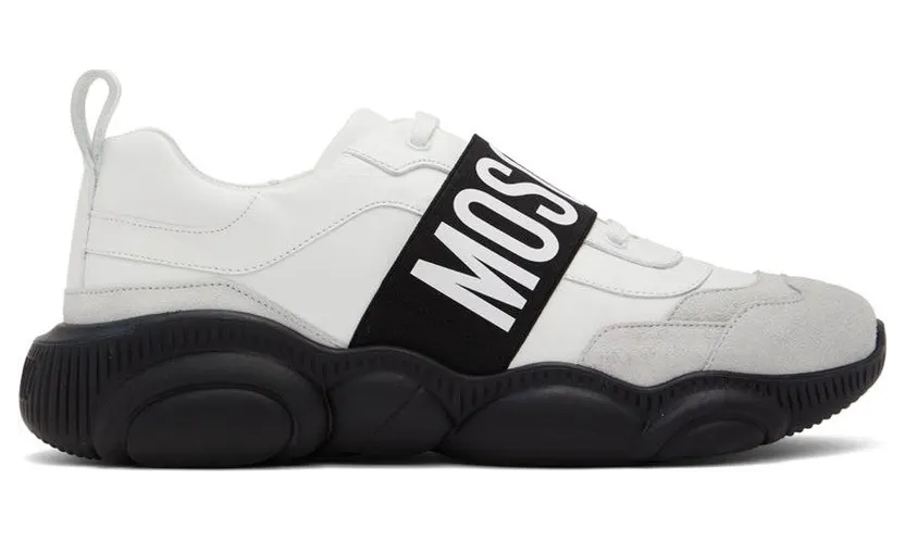 Moschino White Elastic Band Sneakers (MB15113G0E)