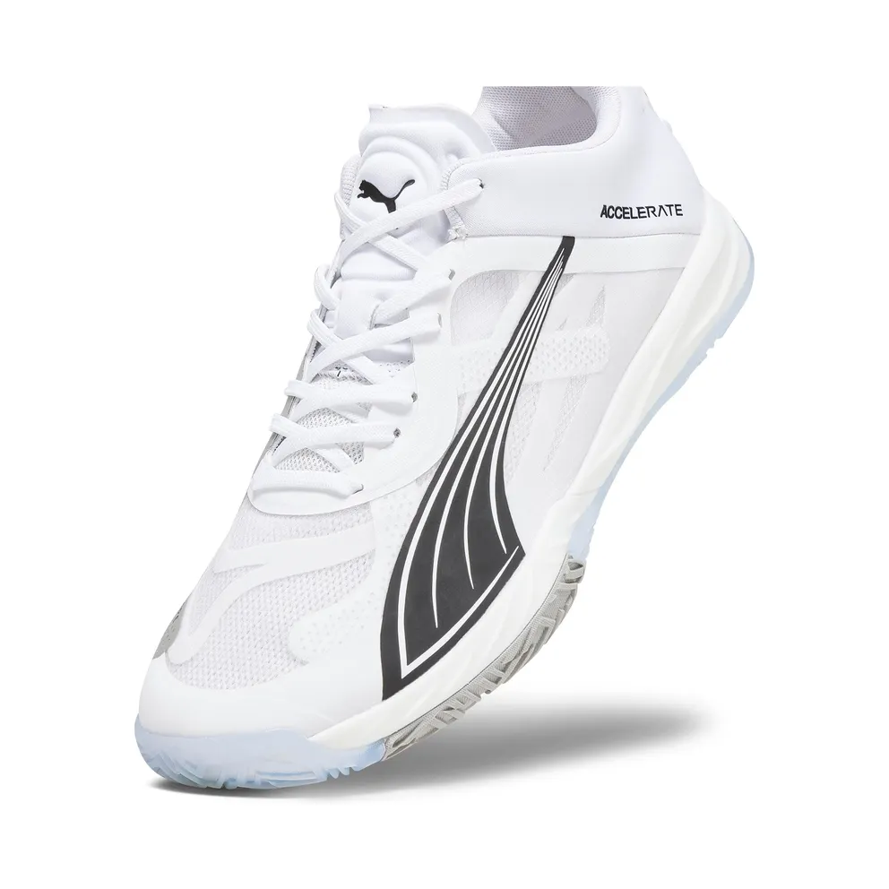 Puma Accelerate NITRO SQD Indoor Shoes White/Black/Grey (107293-03)