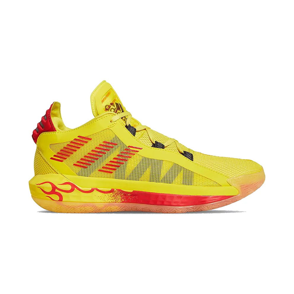 adidas Dame 6 Hot Rod Team Yellow/Core Black-Scarlet (FW8498)
