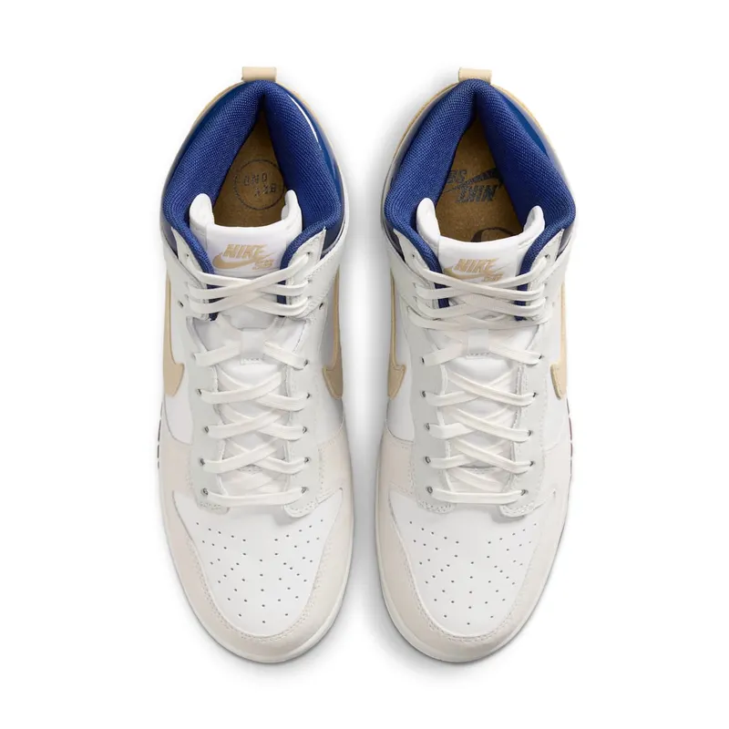 Nike SB Dunk White/Ivory/Sand Dune/Blue Void/Dark Team Red (IU4491-100)