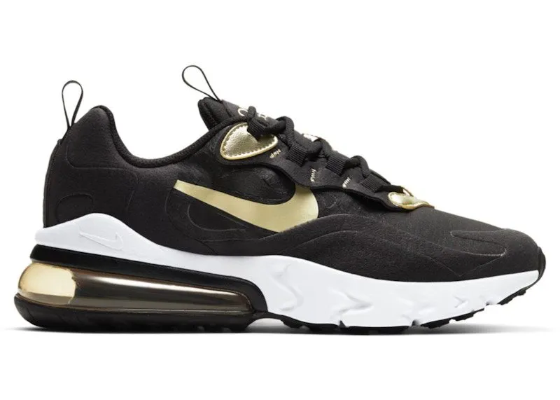 Nike Air Max 270 React Black Metallic Gold Star (BQ0103-018)