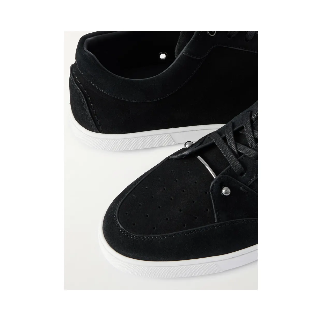 Christian Louboutin Chambelisneak Panelled Suede Sneakers Black (1260325) (5)