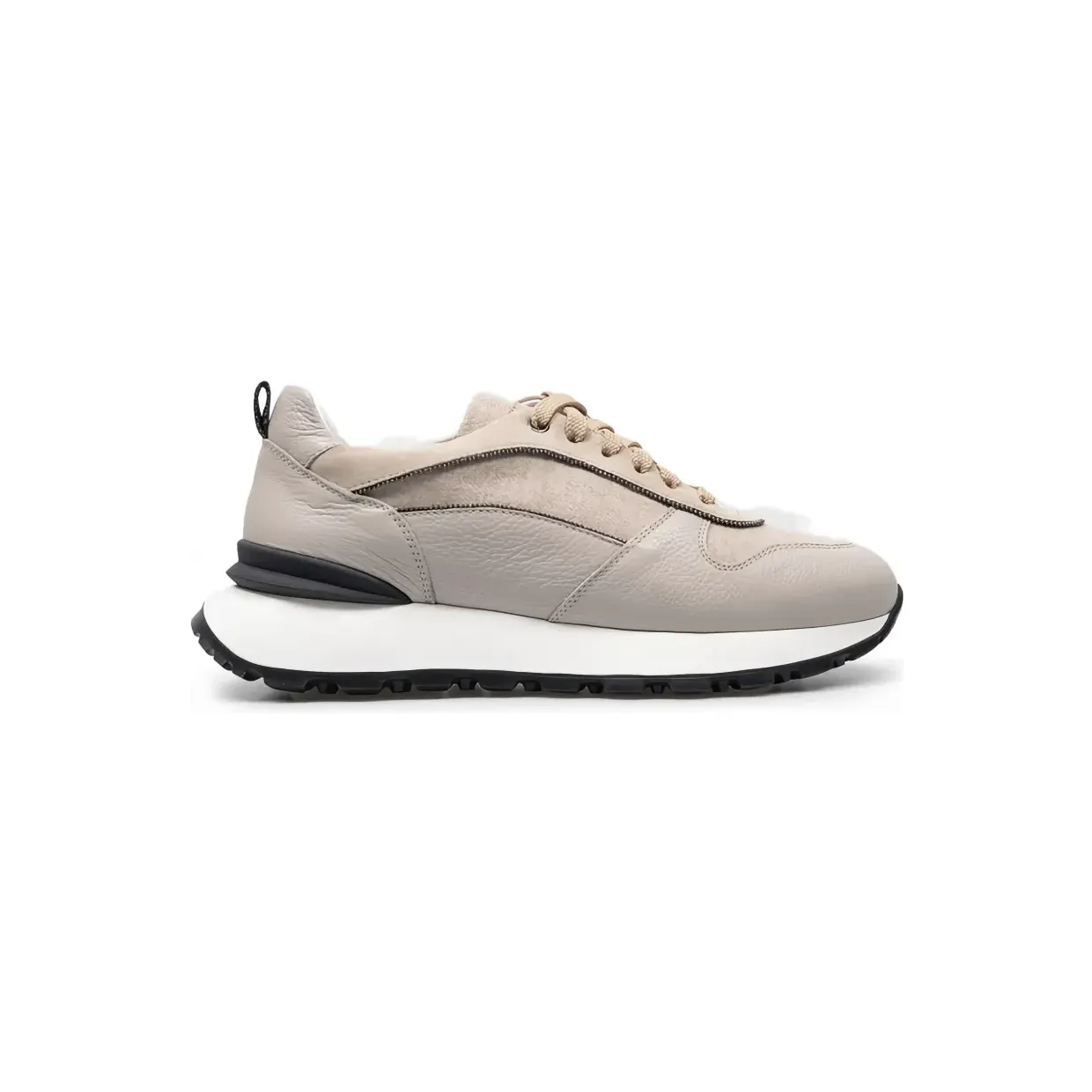 Doucal’s Sneakers van kalfsleer – Beige (DD8667WHITPN719NN13)