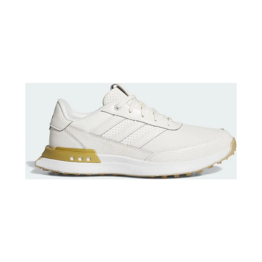 adidas S2G 24 Leather Spikeless Golf Off White Gold Metallic Gum (JI4038)