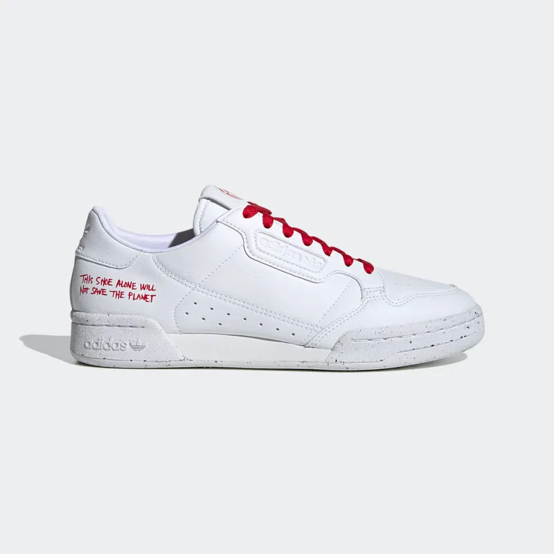 adidas Continental 80 Clean Classics White Scarlet Cloud White/Cloud White/Scarlet (FU9787)
