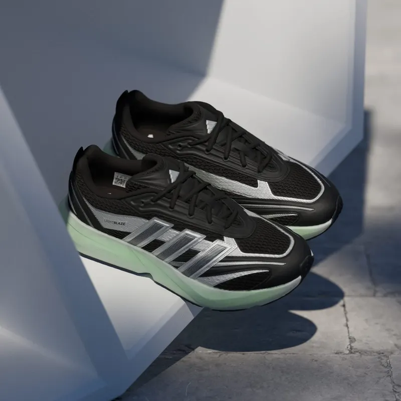 adidas Lightblaze Glow Core Black Silver Metallic Lime Burst (JP6321)