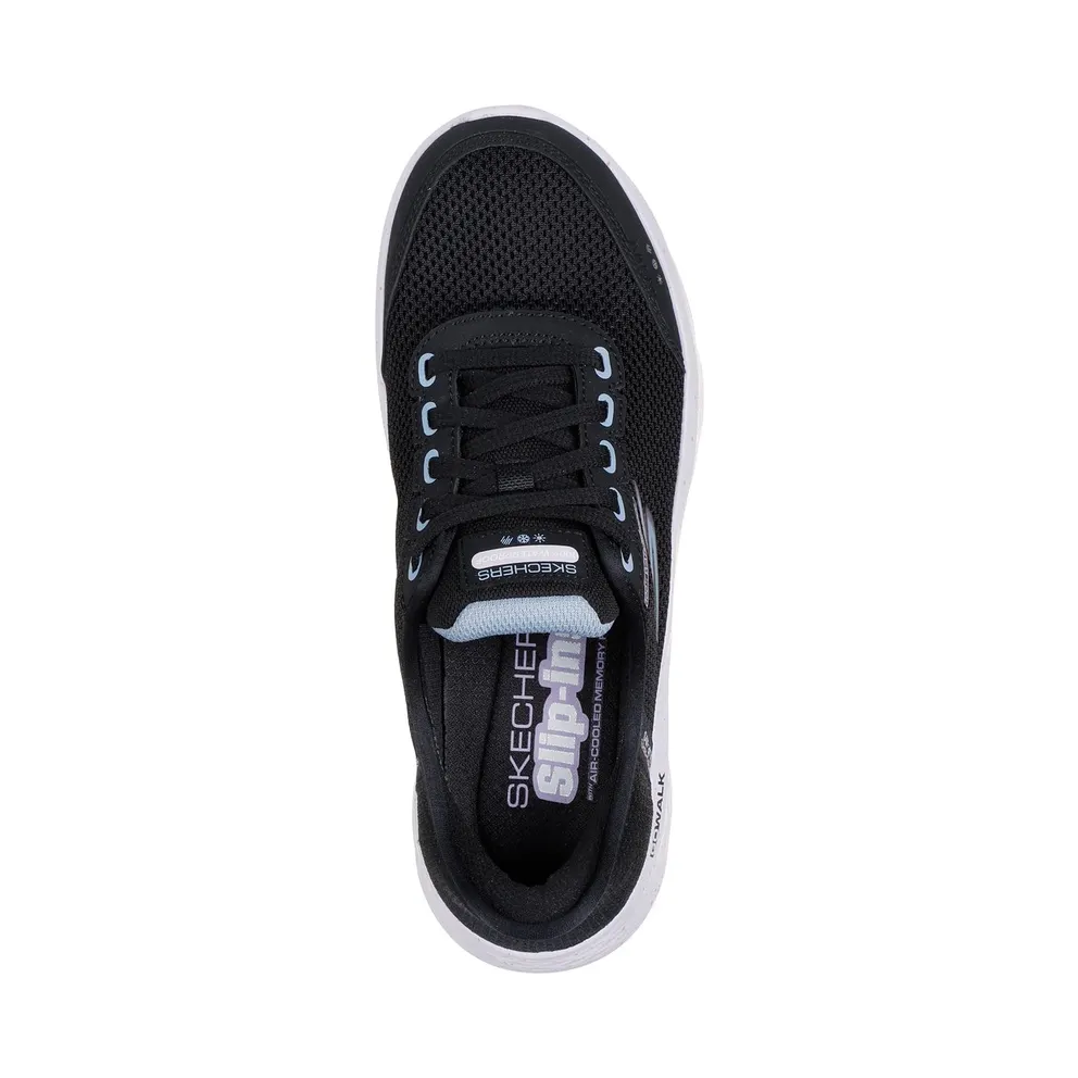 Skechers Slip-ins Waterproof: GO WALK Flex – Clear Creek Sneaker Black/Mauve