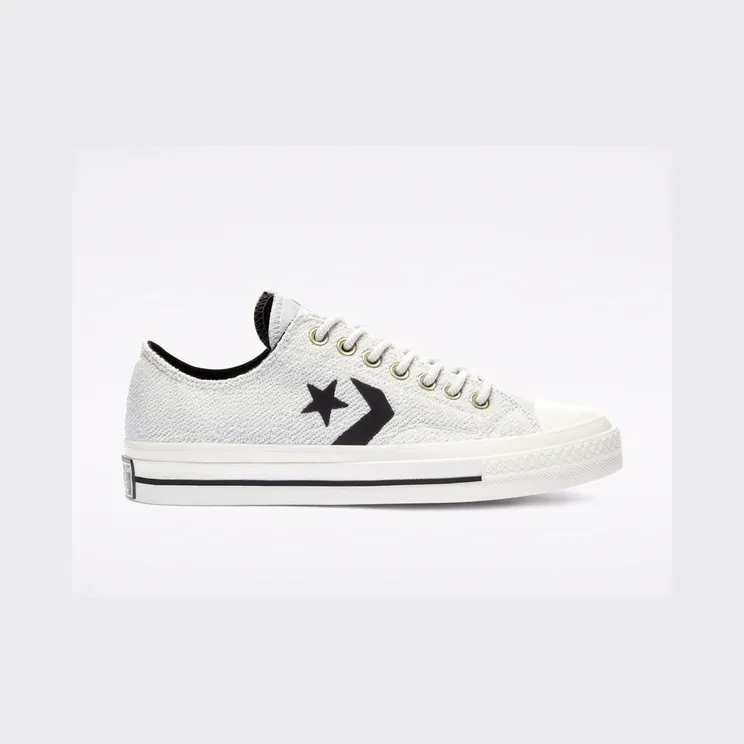 Converse Reverse Terry Star Player Low Top White/lunar Rock/black (168754C)