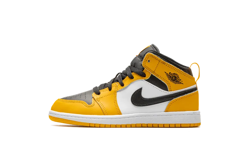 Jordan 1 Mid Younger Kids’ Yellow (640734-701)