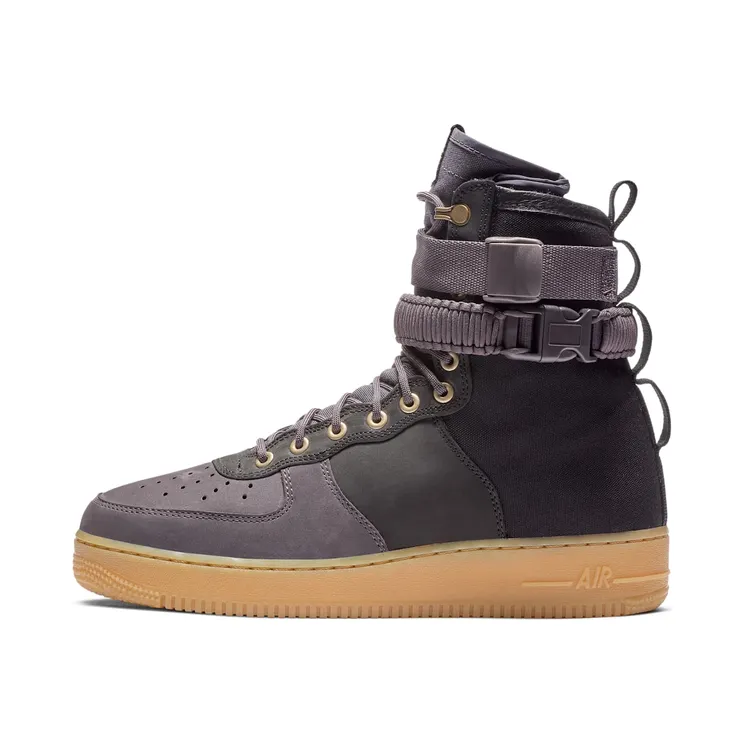 Nike SF Air Force 1 High “Black / Thunder Grey / Gum Light Brown” (BV0130-001)