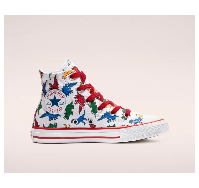 Converse Chuck Taylor All Star Dinoverse High Top White/enamel Red/totally Blue (663636C)