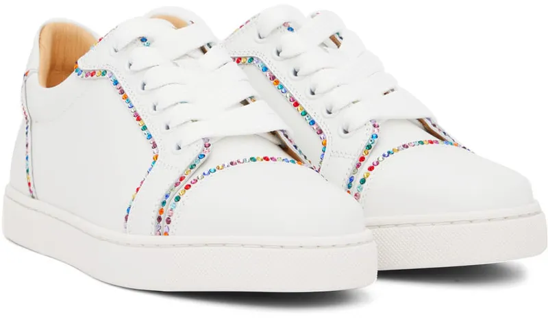 Christian Louboutin White Bordo Strass (1220750)