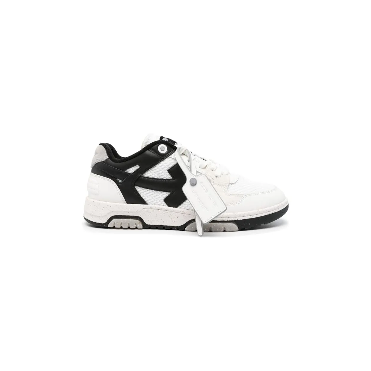 OFF-WHITE Out Of Office OOO Low Tops White Black (OMIA243C99LEA0010110)