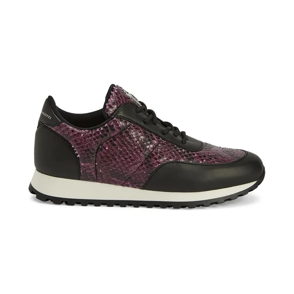 Giuseppe Zanotti Jimi leren with slangenleer-effect – Black (I160018K40)