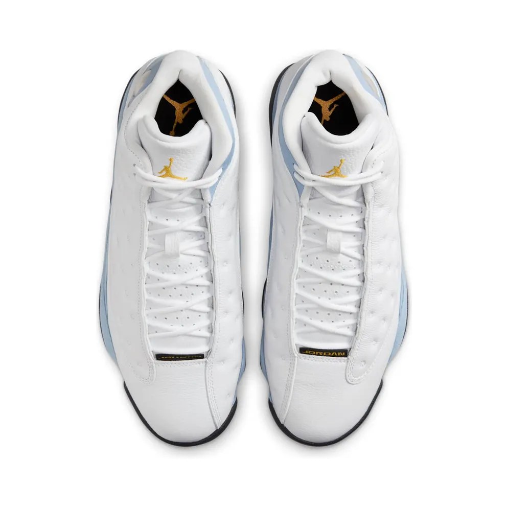 Air Jordan 13 Retro White/Blue Grey/Black/Yellow Ochre (414571-170)