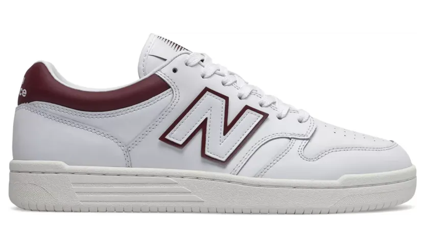New Balance BB480 LDB White / Burgundy (BB480LDB)