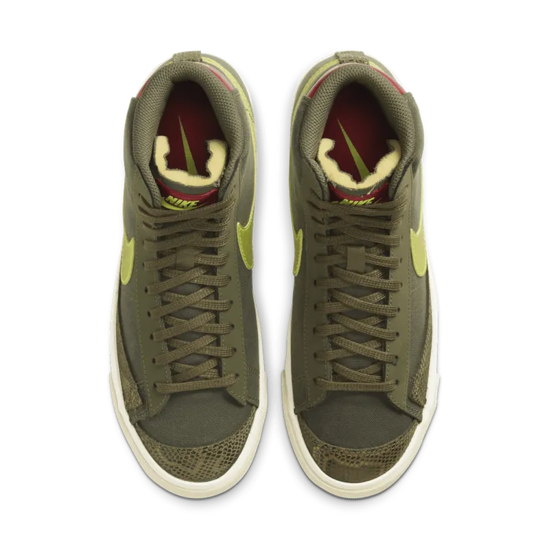 Nike Blazer Mid 77 Olive Snakeskin (W) Medium Olive/Lemon Venom-Fossil (CZ0462-200)