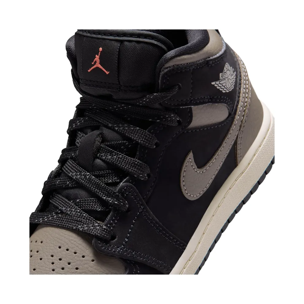 Air Jordan 1 Black/Light Wild Mango/Muslin/Olive Grey (IB7052-002)