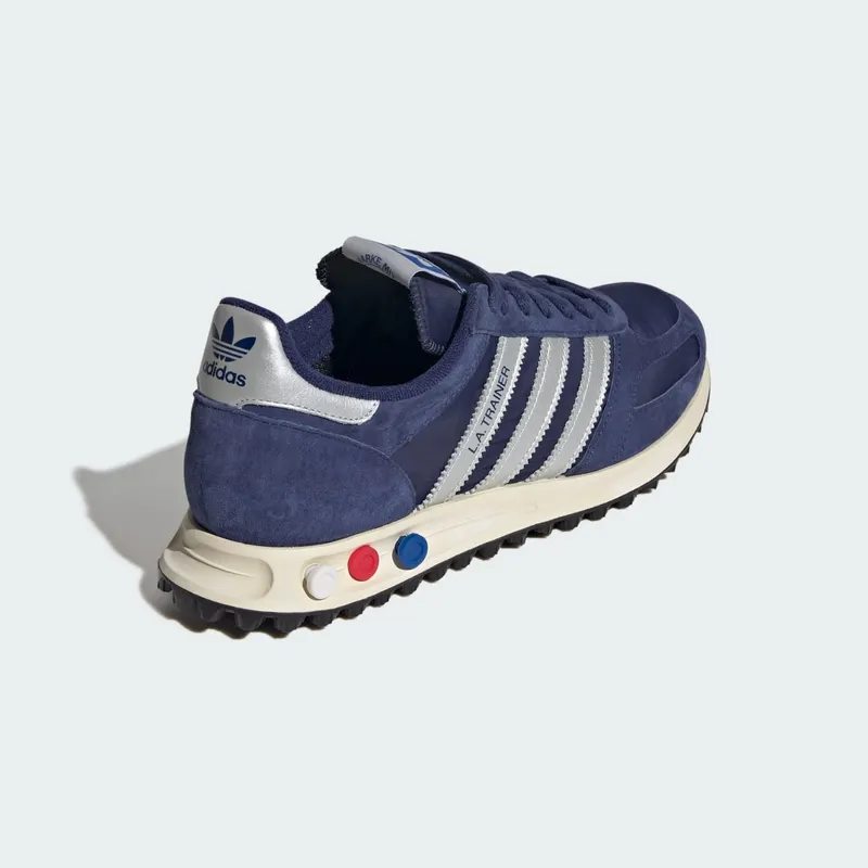 Adidas LA TRAINER OG Shoes Dark Blue / Silver Metallic / Off White (JR7171)