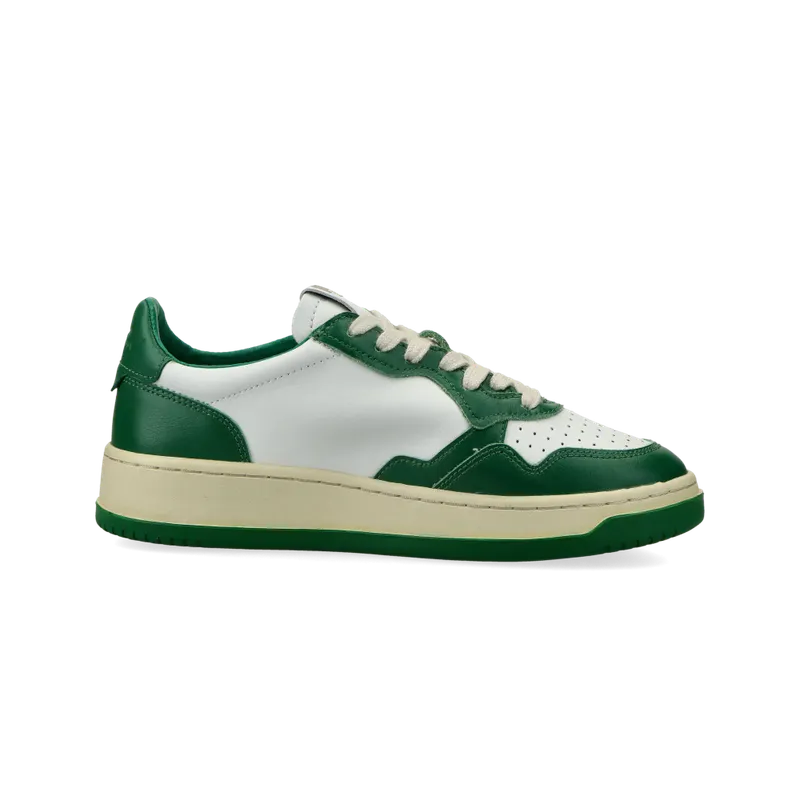 Autry Medalist Low W (White / Green) – AULWWB03
