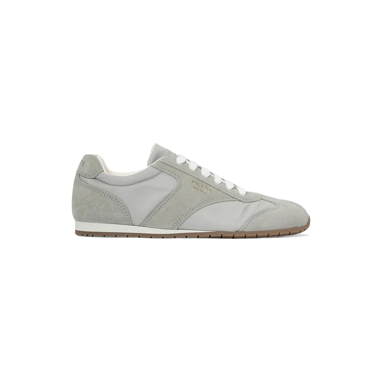 Prada Prax Nylon and Suede Sneakers Gray (2EE465_D7R_F0424)