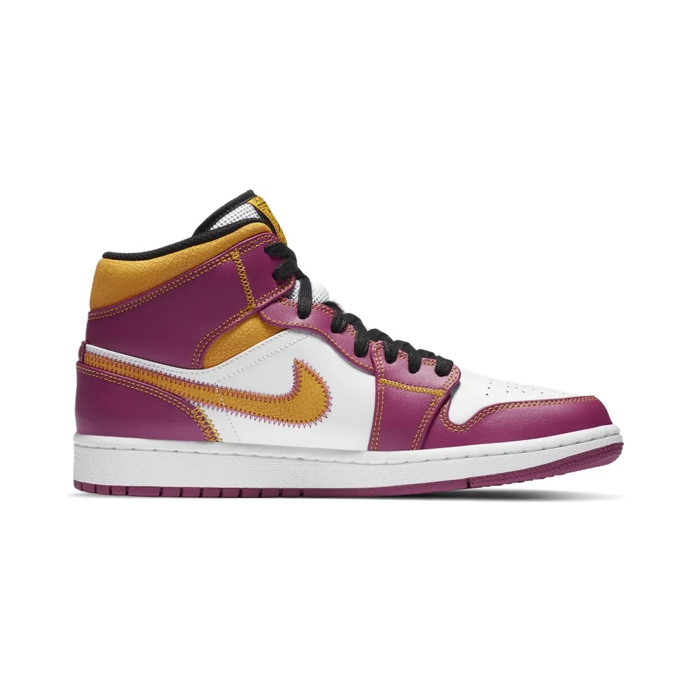 Jordan 1 Mid Dia de los Muertos White/Fuchsia-Orange-Black (DC0350-100)